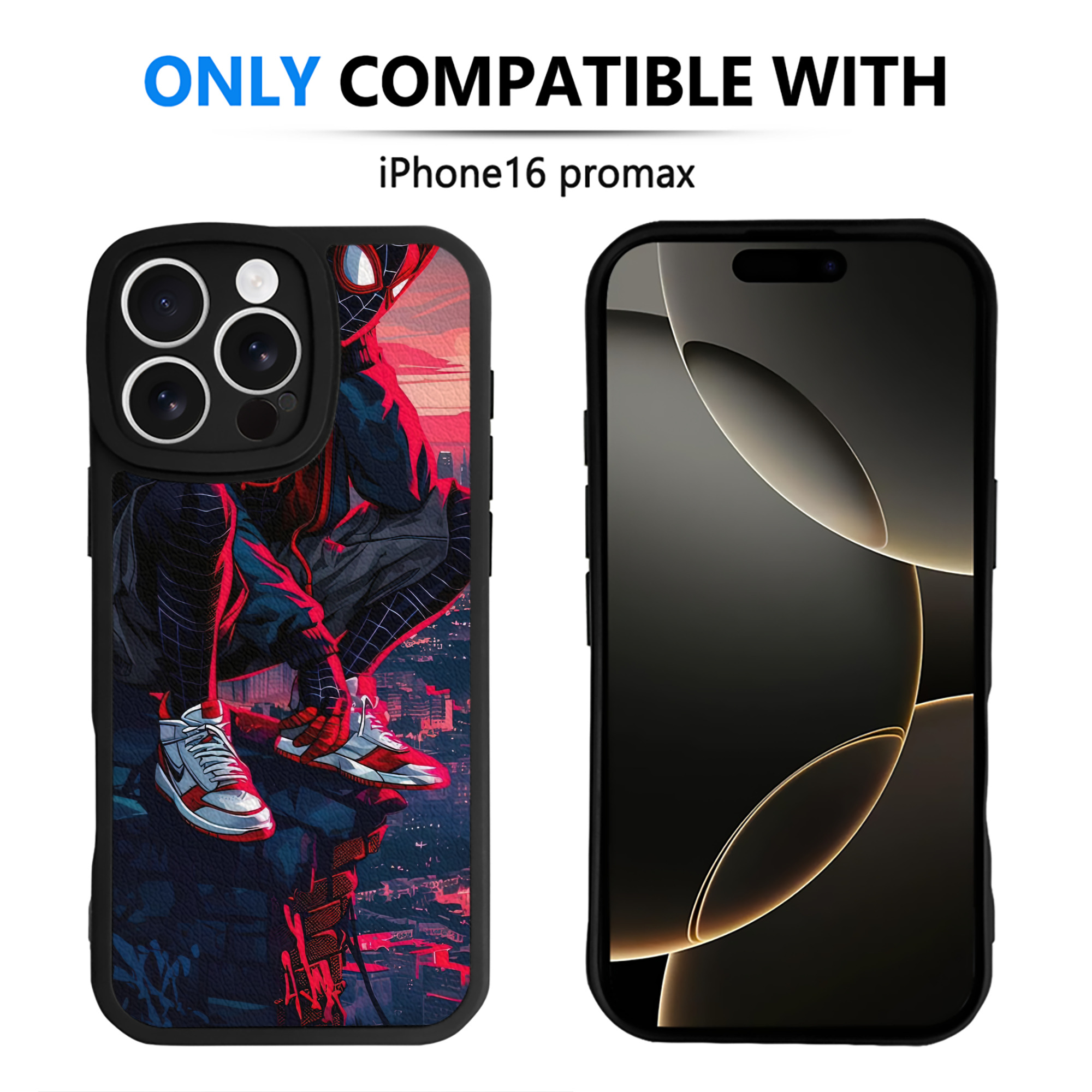 Spider Man スパイダーマン 【iPhone 16シリーズ対応】シリコンスマホケース（レザー調） 材質：シリコン